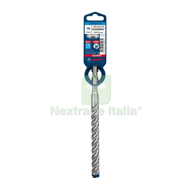BOSCH-A PUNTA SDS PLUS-7X EXPERT 16X150/215 MM — Punte, frese e dischi — rif. FERX.503420 BOSCH-A PUNTA SDS PLUS-7X EXPERT 16X150/215 MM — Punte, frese e dischi — rif. FERX.503420