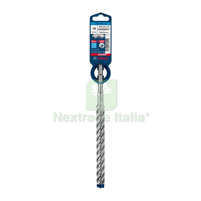 BOSCH-A PUNTA SDS PLUS-7X EXPERT 18X200/265 MM — Punte, frese e dischi — rif. FERX.503425 BOSCH-A PUNTA SDS PLUS-7X EXPERT 18X200/265 MM — Punte, frese e dischi — rif. FERX.503425