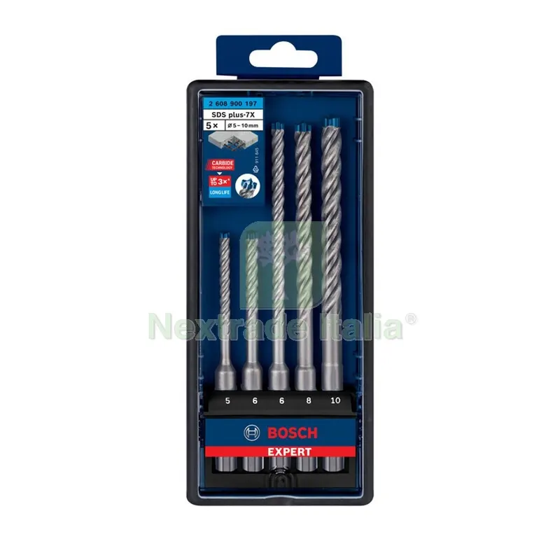 BOSCH-A SET 5 PUNTE ROBUST LINE SDS PLUS-7X — Punte, frese e dischi — rif. FERX.503435 BOSCH-A SET 5 PUNTE ROBUST LINE SDS PLUS-7X — Punte, frese e dischi — rif. FERX.503435