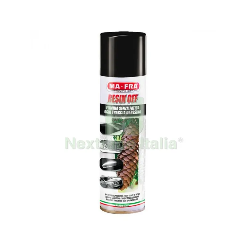 12PZ MAFRA RIMUOVI RESINA RESIN OFF SPRAY 250 ML — Cura e pulizia auto — rif. FERX.503512 12PZ MAFRA RIMUOVI RESINA RESIN OFF SPRAY 250 ML — Cura e pulizia auto — rif. FERX.503512