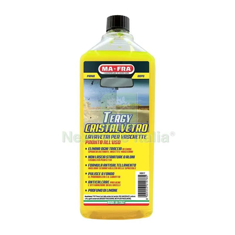6PZ Mafra Lavavetri Tergy Cristalvetro Pluristagion. 1 L — Cura e pulizia auto — rif. FERX.503517 6PZ Mafra Lavavetri Tergy Cristalvetro Pluristagion. 1 L — Cura e pulizia auto — rif. FERX.503517
