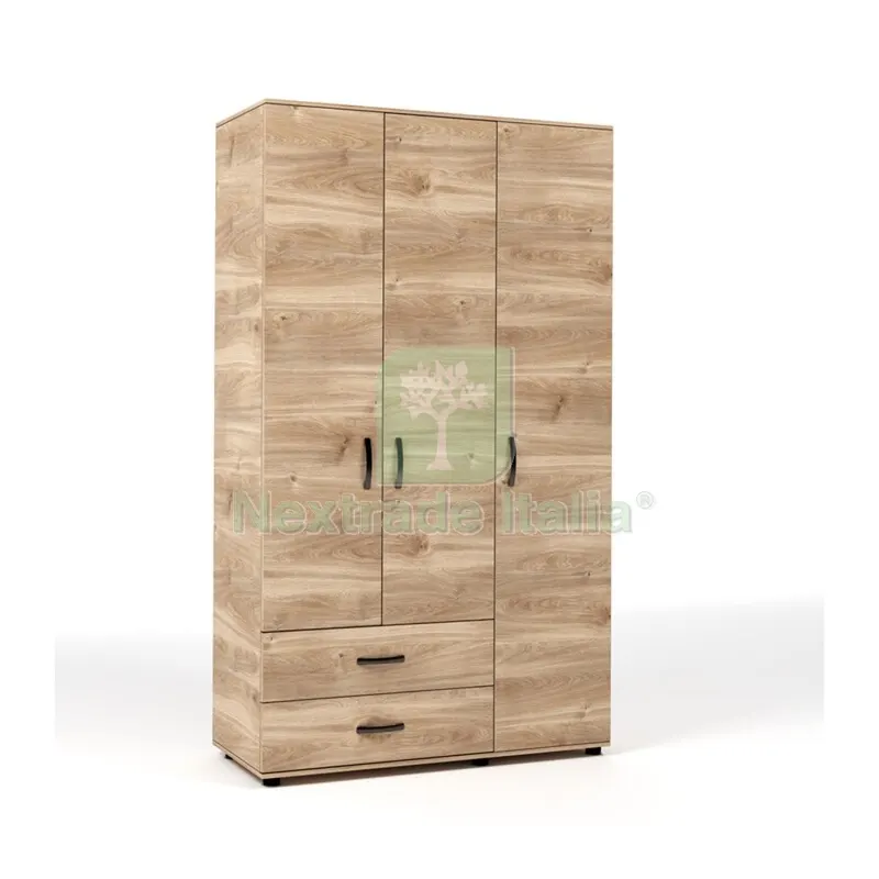 Kit Armadio 3 Ante + 2 Cassetti 120X52X205 CM Rovere M. K358 — Arredo — rif. FERX.503569