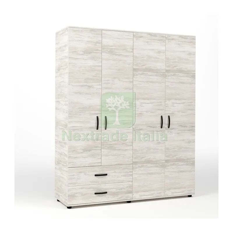 Kit Armadio 4 Ante + 2 Cassetti 160X52X205 CM Bianco VEN.K083 — Arredo — rif. FERX.503570