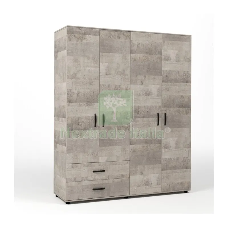 Kit Armadio 4 Ante + 2 Cassetti 160X52X205 CM Rovere PLAT.K355 — Arredo — rif. FERX.503571