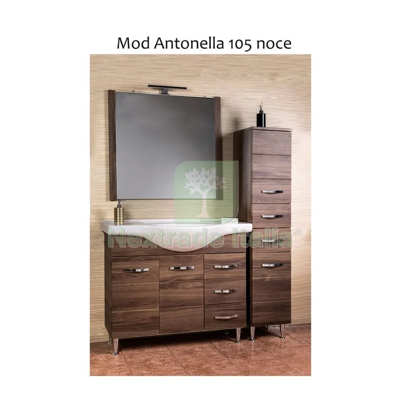MOBILE BAGNO ANTONELLA 2 ANTE + 3 CASSETTI 105 NOCE — Accessori bagno — rif. FERX.503668
