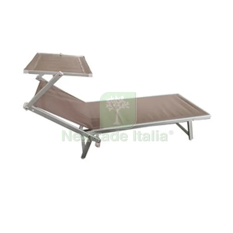 2PZ Lettino in Alluminio Playa con Parasole Sabbia — Tempo libero outdoor — rif. FERX.503773 2PZ Lettino in Alluminio Playa con Parasole Sabbia — Tempo libero outdoor — rif. FERX.503773
