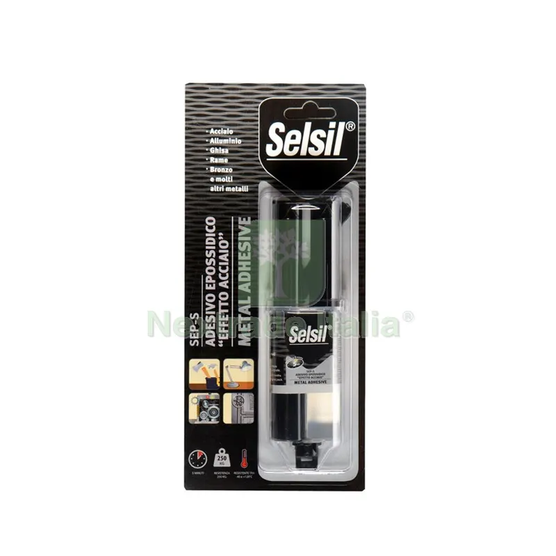 12PZ SELSIL ADESIVO EPOSSIDICO EFFETTO ACCIAIO 28 G — Adesivi e sigillanti — rif. FERX.503794