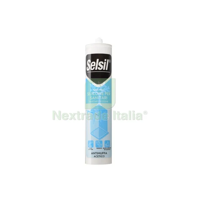 25PZ SELSIL SILICONE ACETICO PER SANITARI TRASP. 280 ML — Adesivi e sigillanti — rif. FERX.503799 25PZ SELSIL SILICONE ACETICO PER SANITARI TRASP. 280 ML — Adesivi e sigillanti — rif. FERX.503799