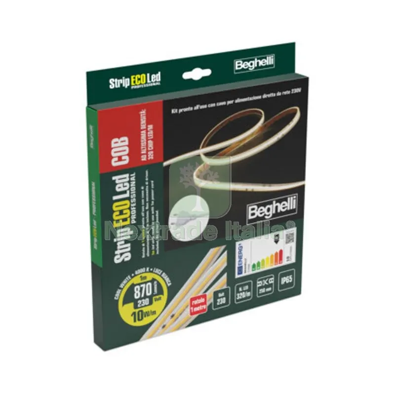 Beghelli Strip LED 230V-10W IP65-4000K - 1 M — Illuminazione — rif. FERX.503962 Beghelli Strip LED 230V-10W IP65-4000K - 1 M — Illuminazione — rif. FERX.503962