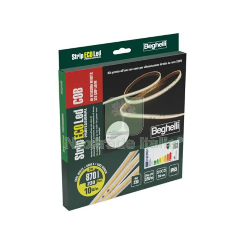 BEGHELLI STRIP LED 230V-10W IP65-4000K - 5 M — Illuminazione — rif. FERX.503964