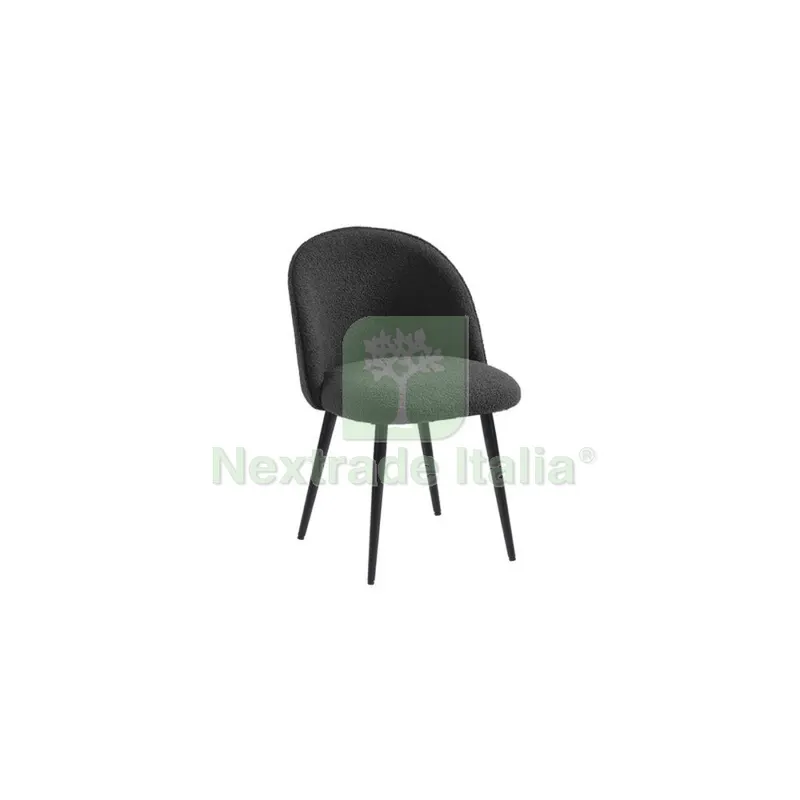 4PZ SEDIA PALOMA GRIGIO SCURO TESSUTO BOUCLE — Arredo — rif. FERX.504016 4PZ SEDIA PALOMA GRIGIO SCURO TESSUTO BOUCLE — Arredo — rif. FERX.504016
