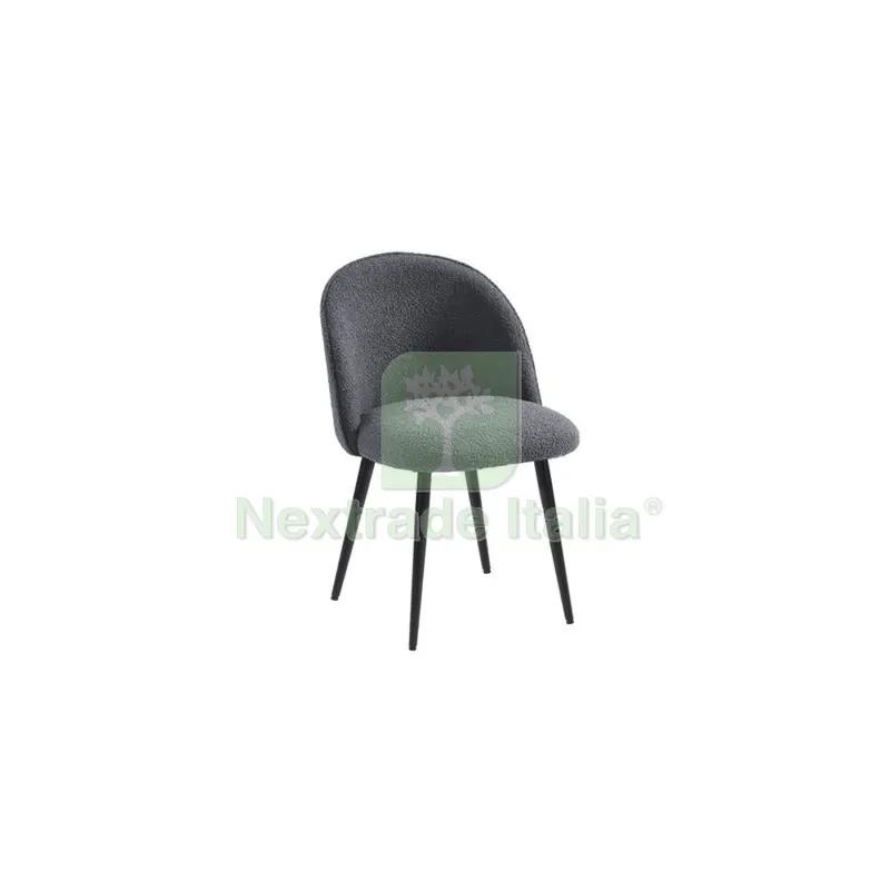 4PZ Sedia Paloma Grigio Medio Tessuto Boucle — Arredo — rif. FERX.504017 4PZ Sedia Paloma Grigio Medio Tessuto Boucle — Arredo — rif. FERX.504017