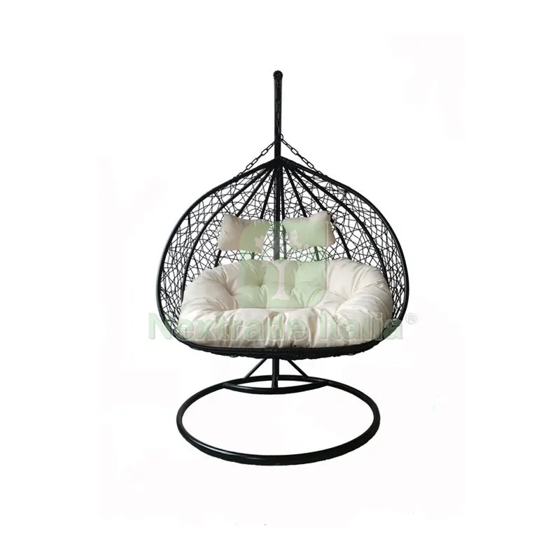C Poltrona Sospesa in Acciaio e Polyrattan CM200X120 — Arredo — rif. FERX.504122