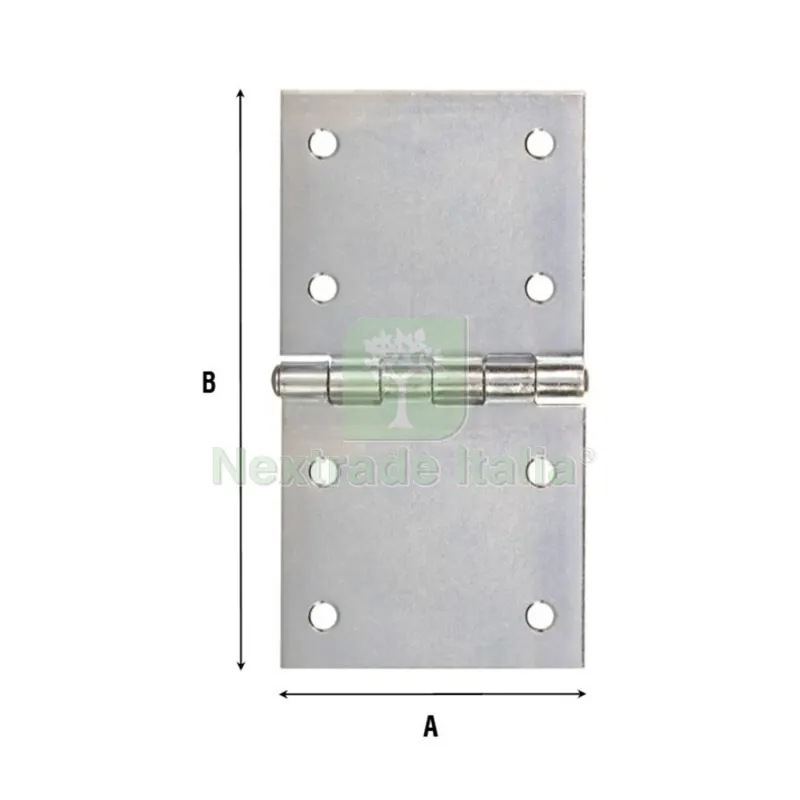 12PZ Cerniera Rettangolare 76X140 MM Zincata — Cerniere e cardini — rif. FERX.504228