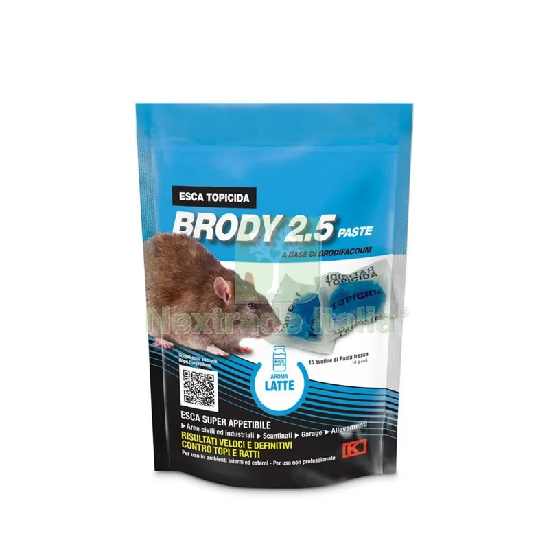 ESCA TOPICIDA FRESCA BRODY 2.5 150 G BLU LATTE — Disinfestazione e controllo nocivi — rif. FERX.504246 ESCA TOPICIDA FRESCA BRODY 2.5 150 G BLU LATTE — Disinfestazione e controllo nocivi — rif. FERX.504246