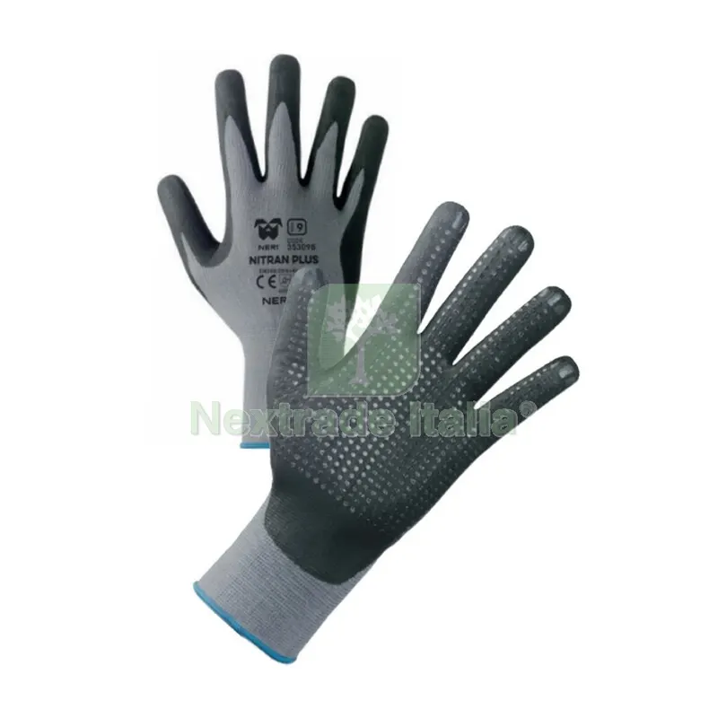 12PAIA GUANTI NYLON/NITRILE NITRAN PLUS TG. 9 — Guanti da lavoro — rif. FERX.504303