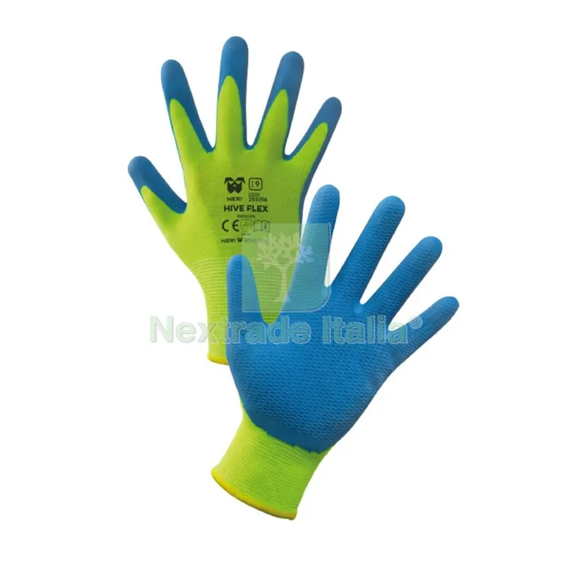 12PAIA GUANTI POLIESTERE/LATTICE HIVE FLEX TG.10 — Guanti da lavoro — rif. FERX.504307
