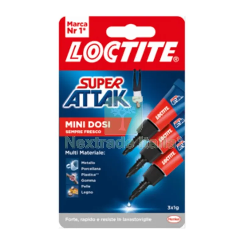 24PZ ADESIVO ATTAK MINI DOSI LIQUIDO 3X1 G — Adesivi e sigillanti — rif. FERX.504341 24PZ ADESIVO ATTAK MINI DOSI LIQUIDO 3X1 G — Adesivi e sigillanti — rif. FERX.504341