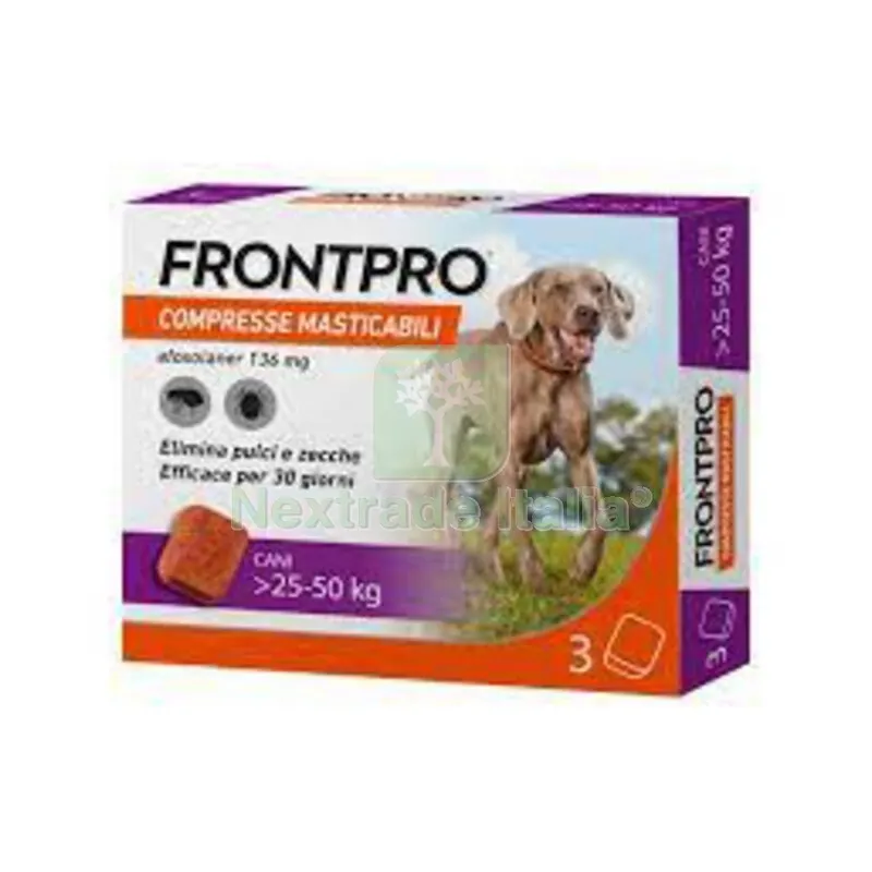 Frontpro Compressa Masticabile Cani 25-50 KG 3 PZ — Cani — rif. FERX.504361 Frontpro Compressa Masticabile Cani 25-50 KG 3 PZ — Cani — rif. FERX.504361