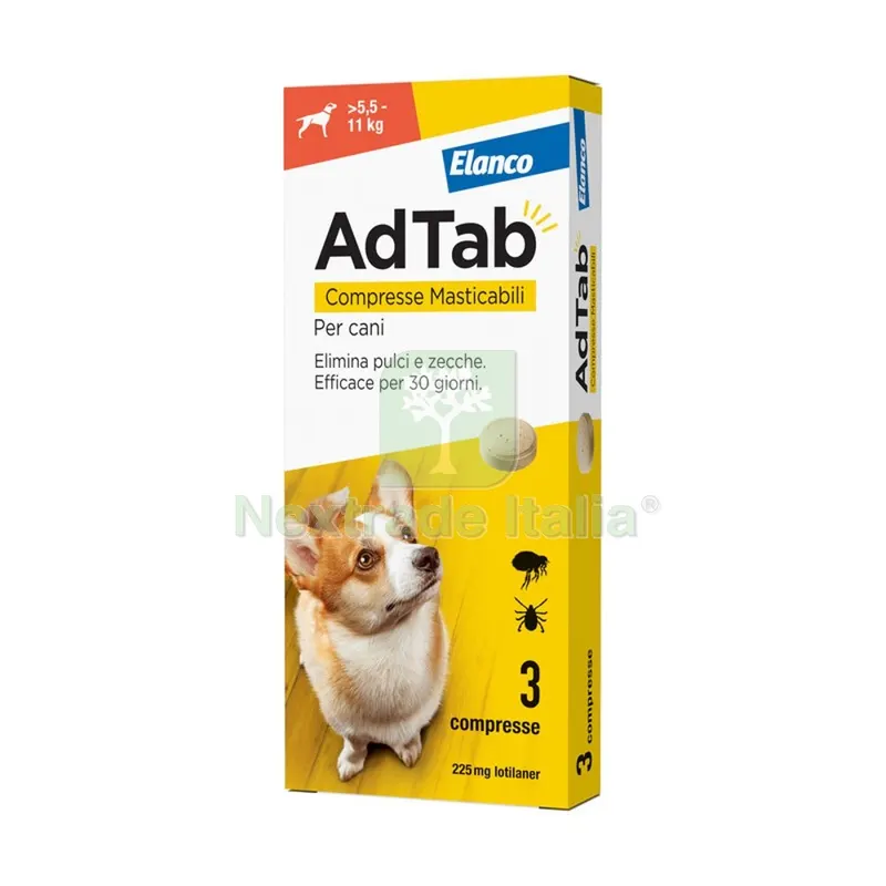 Adtab Compresse Masticabili per Cani 5,5 - 11 KG — Cani — rif. FERX.504364 Adtab Compresse Masticabili per Cani 5,5 - 11 KG — Cani — rif. FERX.504364