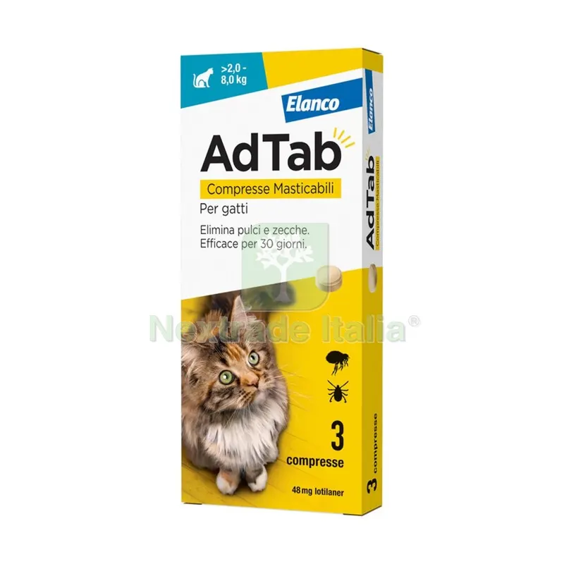 ADTAB COMPRESSE MASTICABILI PER GATTI 2,0-8,0 KG — Gatti — rif. FERX.504368