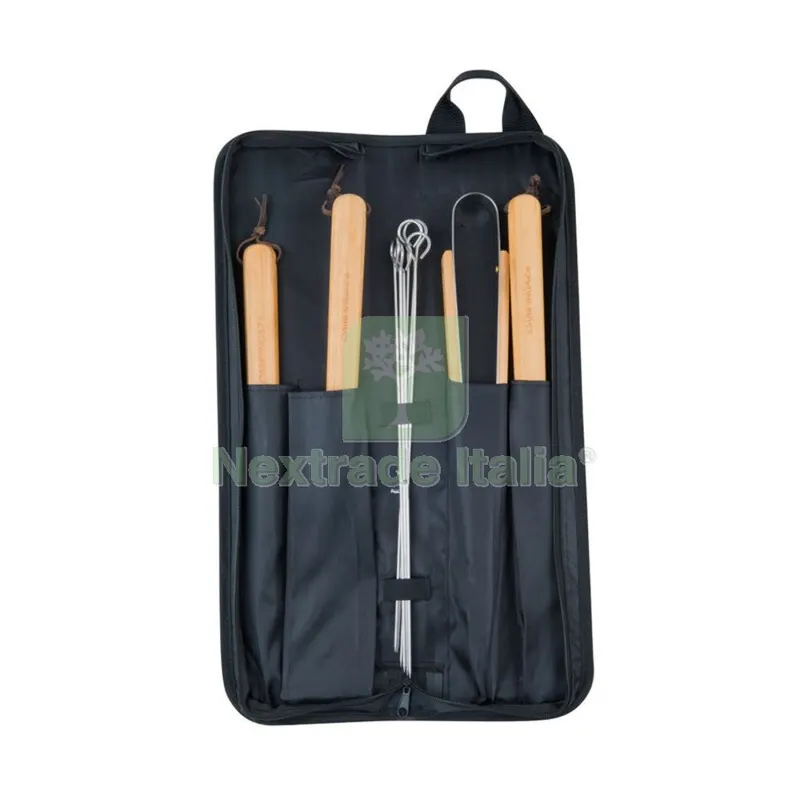 Borsa con 6 Utensili Barbecue in Tessuto Campingaz — Tempo libero outdoor — rif. FERX.504393 Borsa con 6 Utensili Barbecue in Tessuto Campingaz — Tempo libero outdoor — rif. FERX.504393