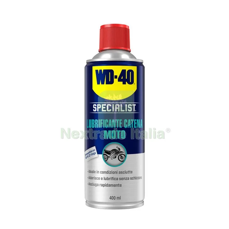 WD-40 Specialist Moto Lubrificante Catena 400 ML — Lubrificanti e oli — rif. FERX.504653 WD-40 Specialist Moto Lubrificante Catena 400 ML — Lubrificanti e oli — rif. FERX.504653