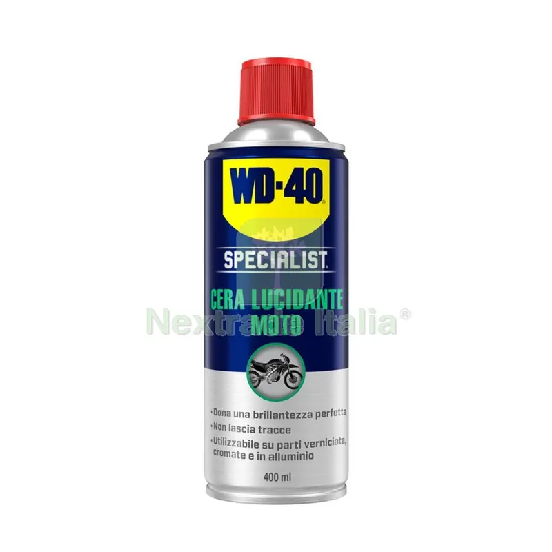 WD-40 Specialist Moto Cera Lucidante 400 ML — Lubrificanti e oli — rif. FERX.504654 WD-40 Specialist Moto Cera Lucidante 400 ML — Lubrificanti e oli — rif. FERX.504654