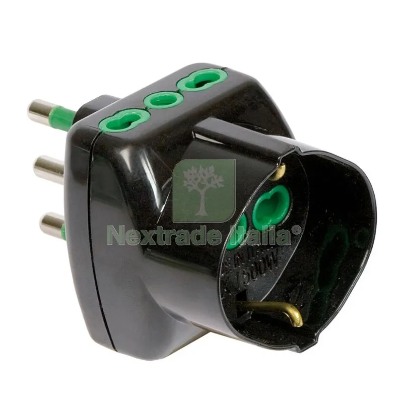 FME ART.82.241 ADATTATORE 16A+T-2 BIP.SCHUKO NERO — Interruttori e prese — rif. FERX.504744 FME ART.82.241 ADATTATORE 16A+T-2 BIP.SCHUKO NERO — Interruttori e prese — rif. FERX.504744