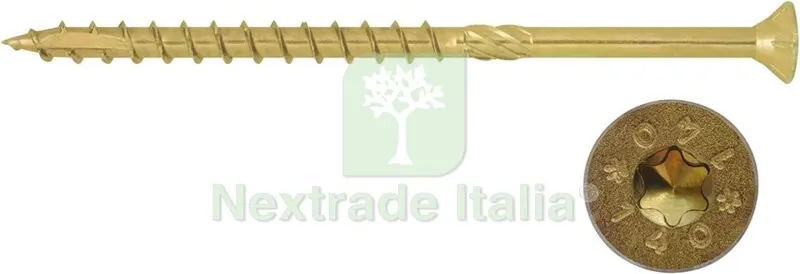 50PZ VITI PORTANTI X LEGNO TESTA SVASATA PIANA TORX MM.10X160 — Viti — rif. FERX.50486 — foto 3 50PZ VITI PORTANTI X LEGNO TESTA SVASATA PIANA TORX MM.10X160 — Viti — rif. FERX.50486 — foto 3