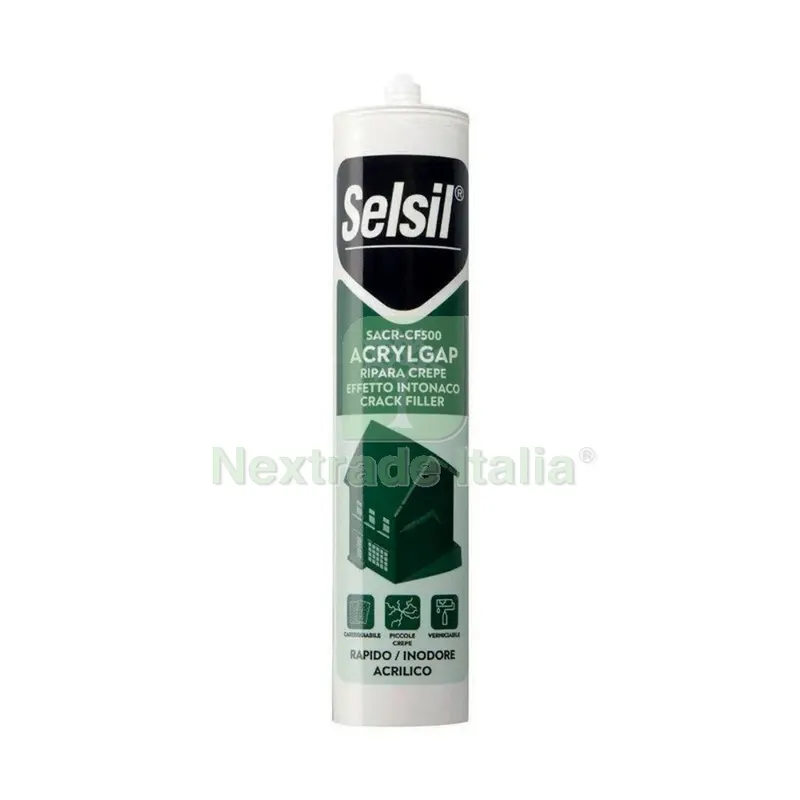 12PZ Selsil Silicone Acrilico Effetto Intonaco 310 ML — Cemento, malte e collanti edili — rif. FERX.504878 12PZ Selsil Silicone Acrilico Effetto Intonaco 310 ML — Cemento, malte e collanti edili — rif. FERX.504878