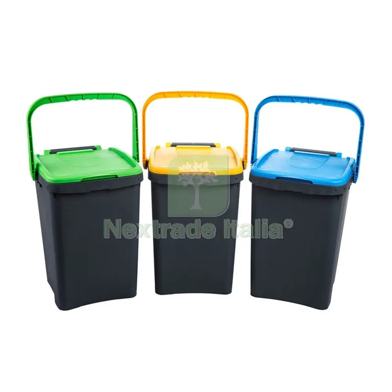 Pattumiera 50 L Ecoplus con Maniglia Kit 3 Pezzi — Casalinghi e organizzazione — rif. FERX.504907
