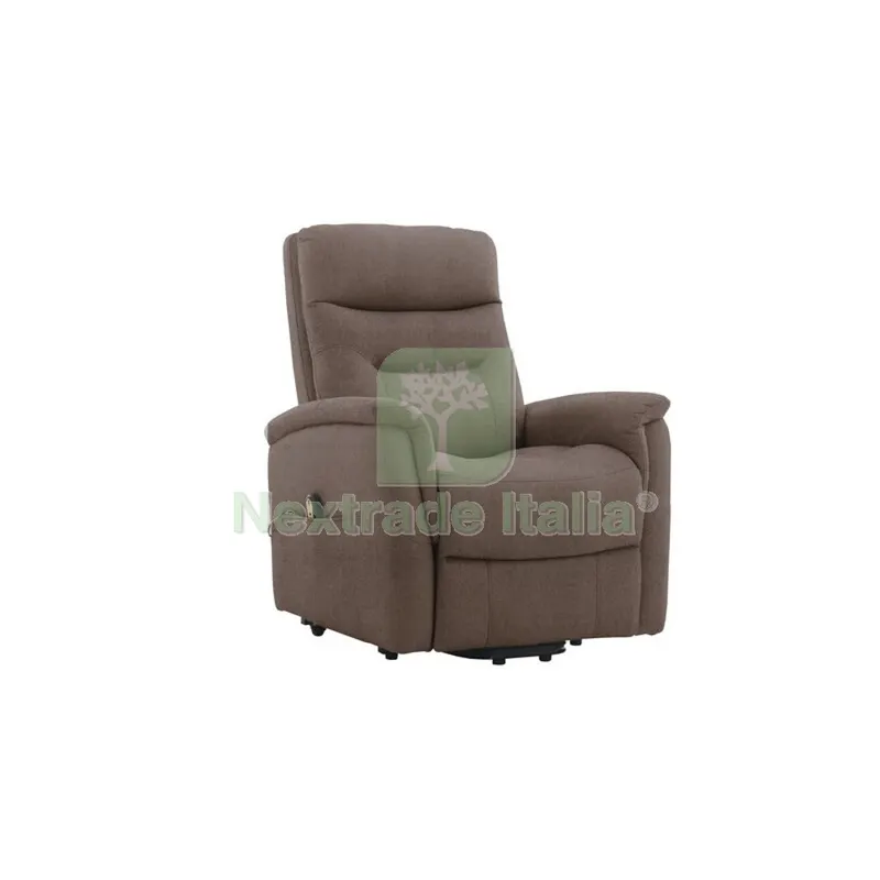 Poltrona Recliner Soft Due Motori Tessuto Marrone — Arredo — rif. FERX.504925 Poltrona Recliner Soft Due Motori Tessuto Marrone — Arredo — rif. FERX.504925