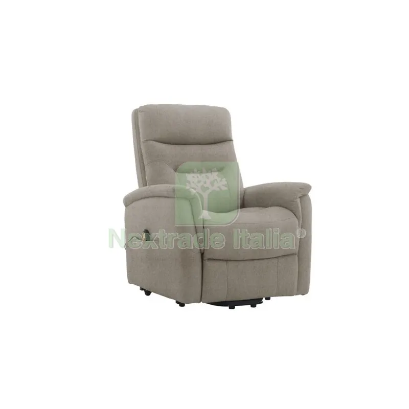 Poltrona Recliner Soft Due Motori Tessuto Beige — Arredo — rif. FERX.504926
