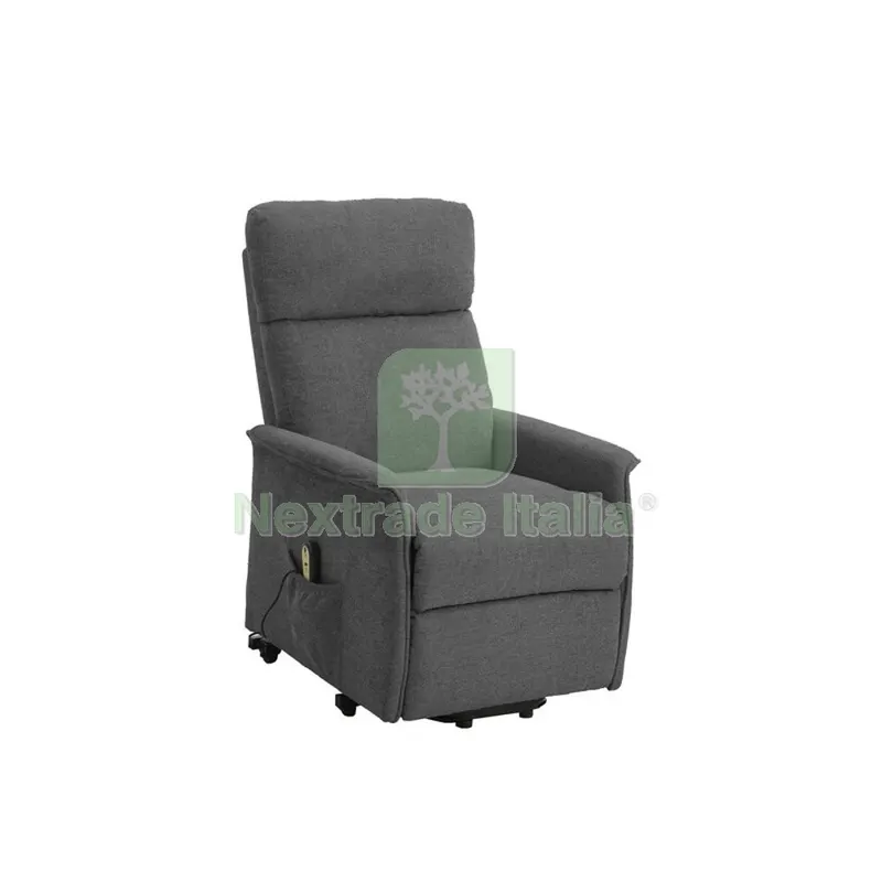 Poltrona Recliner Relax Alzapersona Tessuto Grigio — Arredo — rif. FERX.504927