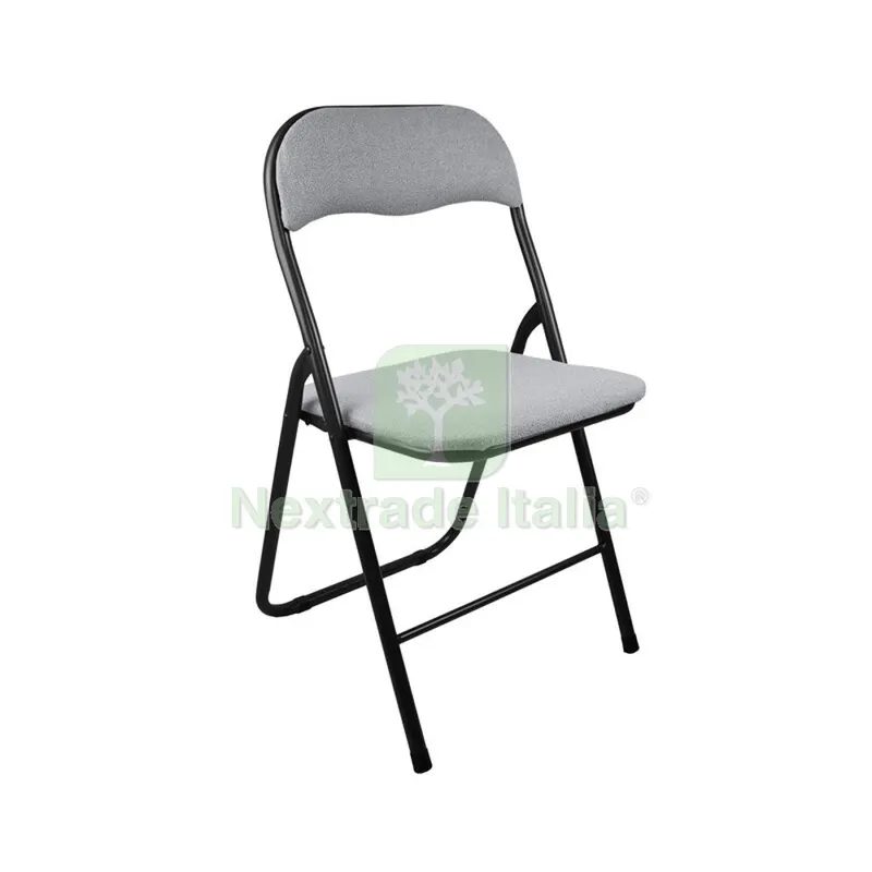 6PZ Sedia Pieghevole Boucle Polo Grigio Chiaro 6 — Arredo — rif. FERX.504945