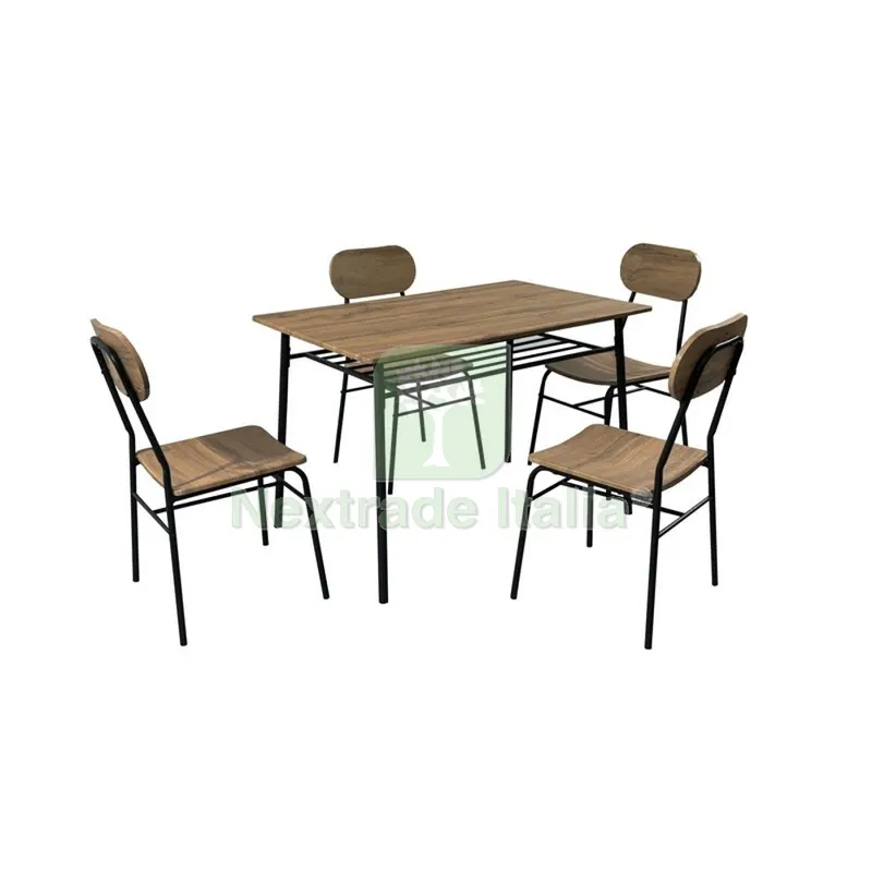Industrial Tavolo + 4 Sedie Metal/Quercia — Tempo libero outdoor — rif. FERX.505339 Industrial Tavolo + 4 Sedie Metal/Quercia — Tempo libero outdoor — rif. FERX.505339