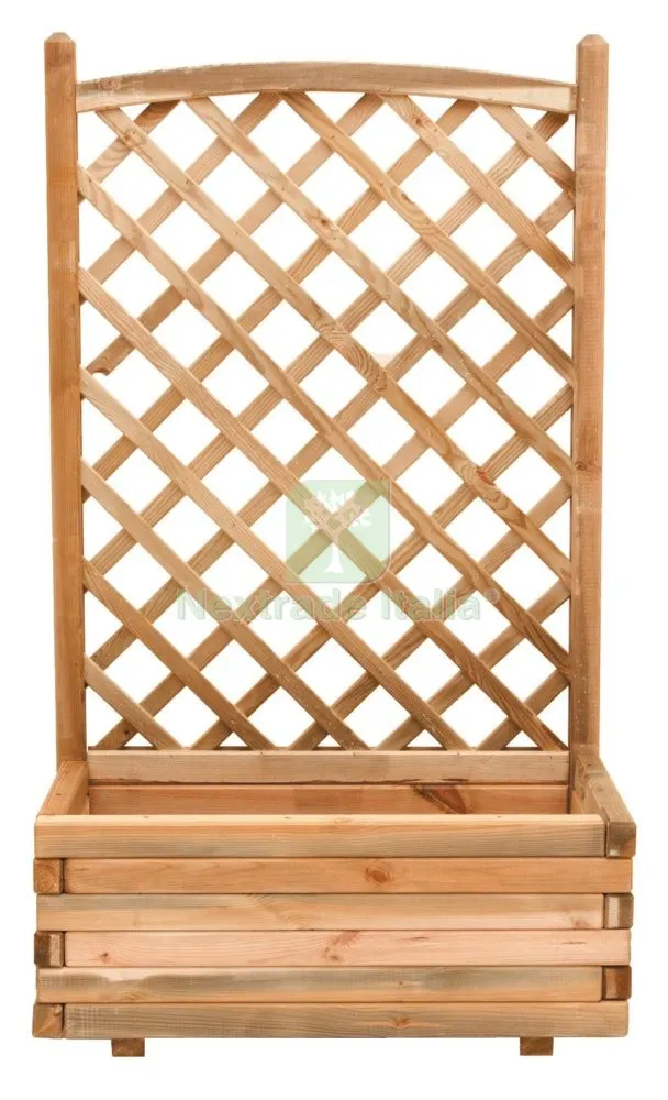 FIORIERA IN PINO IMPREGNATO CON GRIGLIA CM 80X40X180 — Recinzioni in legno — rif. FERX.50546