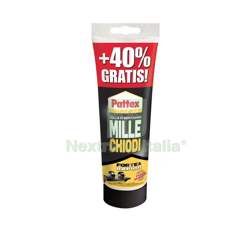 12PZ Pattex Millechiodi Forterapido 250 G+100 G Omaggio — Chiodi e graffe — rif. FERX.505472 12PZ Pattex Millechiodi Forterapido 250 G+100 G Omaggio — Chiodi e graffe — rif. FERX.505472