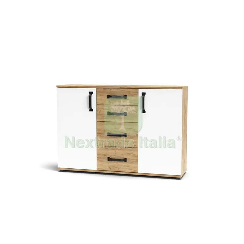 Mobile Mosso 2A+4C O3 CM 120X32X83 Rovere Gold/BIA — Arredo — rif. FERX.505600