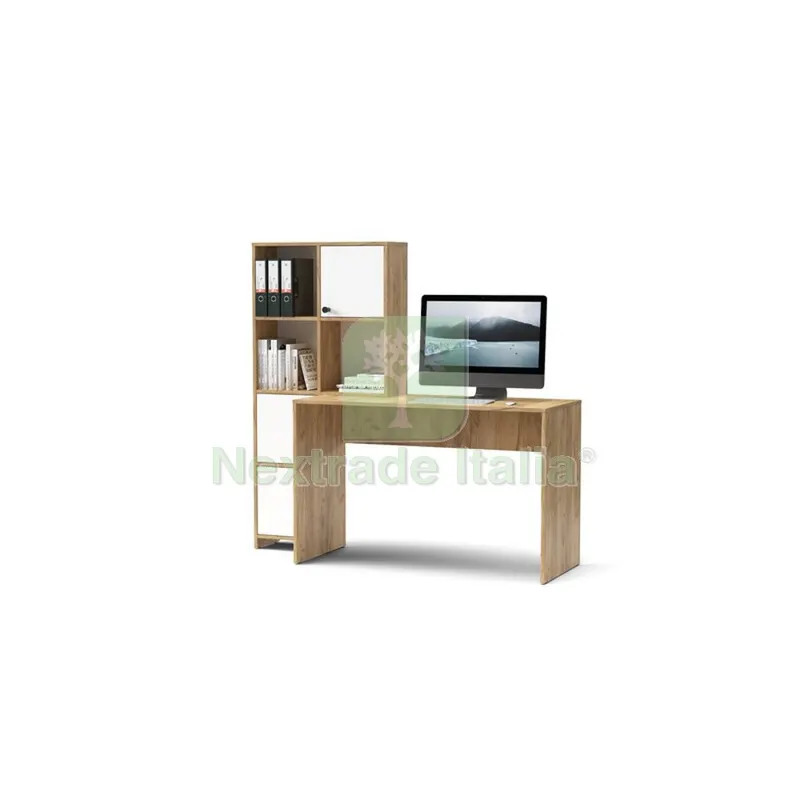 Scrivania Halk CM 156X55X71 Rovere Gold/Bianco — Arredo — rif. FERX.505607