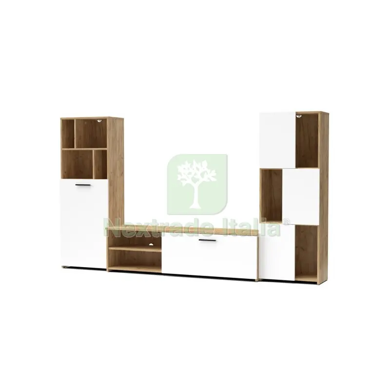 Parete Attrezzata JOY CM 240X35X137 Rovere Gold/BI — Arredo — rif. FERX.505609
