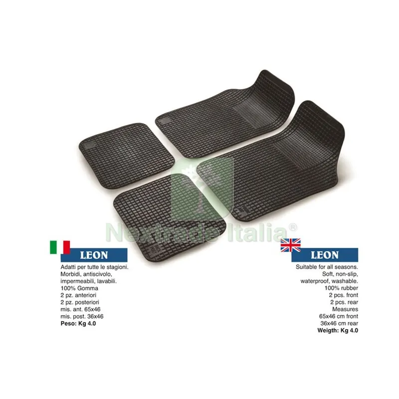 Set Tappeto Auto in Gomma Polar 4 Pezzi — Casalinghi e organizzazione — rif. FERX.505677 Set Tappeto Auto in Gomma Polar 4 Pezzi — Casalinghi e organizzazione — rif. FERX.505677
