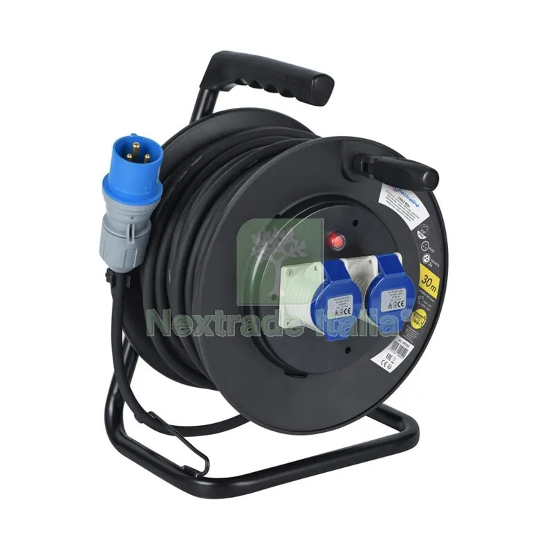 AVVOLGICAVO 30 M 2 PRESE CE220V CAVO 3X1,5 — Interruttori e prese — rif. FERX.505692