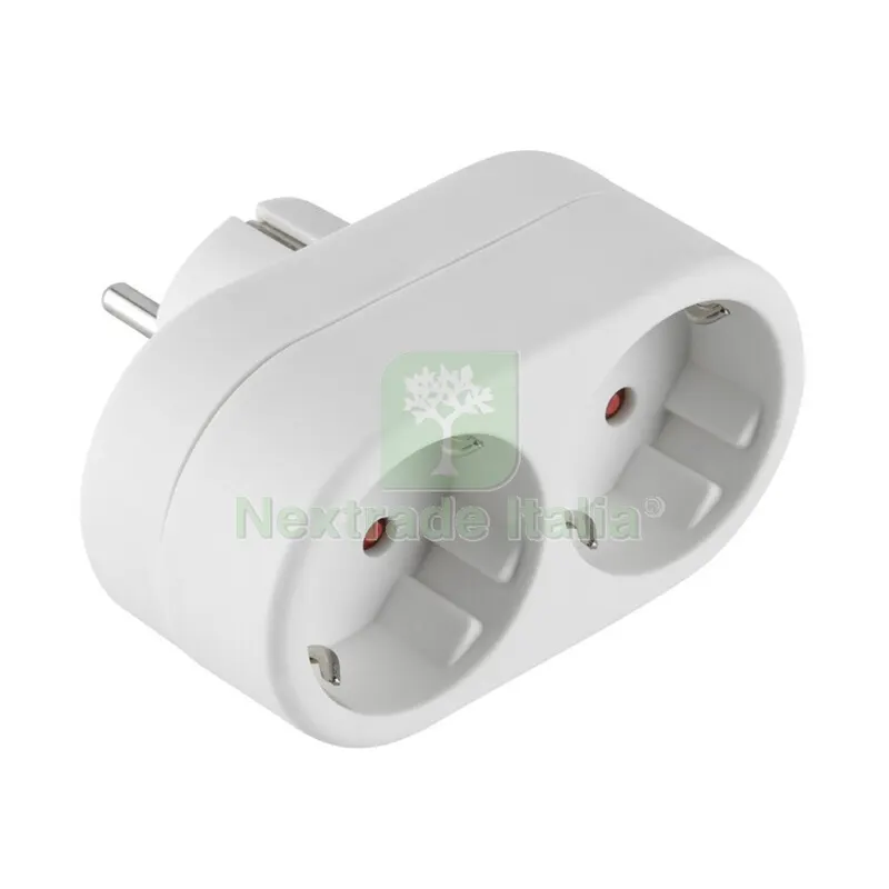 ADATTATORE SPINA SCHUKO A 2 PRESA SCHUKO FRONTALI — Interruttori e prese — rif. FERX.505694 ADATTATORE SPINA SCHUKO A 2 PRESA SCHUKO FRONTALI — Interruttori e prese — rif. FERX.505694