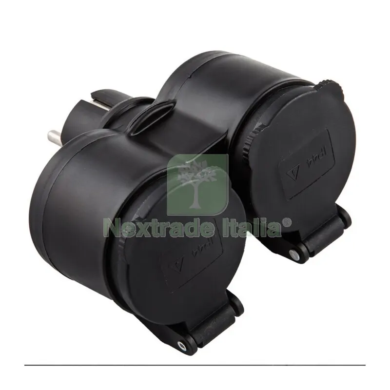 ADATTATORE SPINA SCHUKO A 2 PRESA SCHU FRONT. IP44 — Interruttori e prese — rif. FERX.505697 ADATTATORE SPINA SCHUKO A 2 PRESA SCHU FRONT. IP44 — Interruttori e prese — rif. FERX.505697
