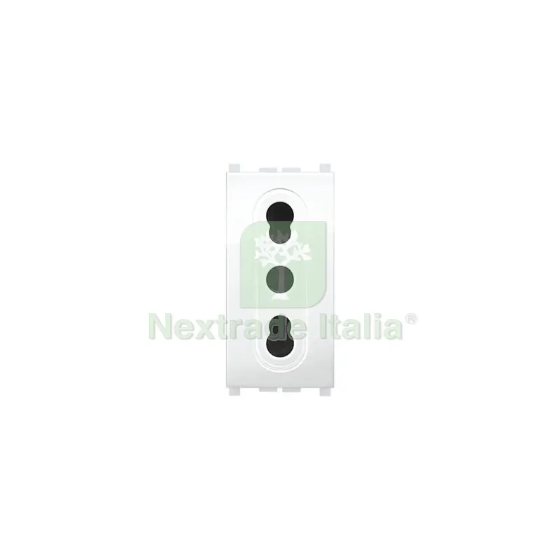 12PZ Mivida MV6045 Presa Bipasso 2P+T — Illuminazione — rif. FERX.505715 12PZ Mivida MV6045 Presa Bipasso 2P+T — Illuminazione — rif. FERX.505715