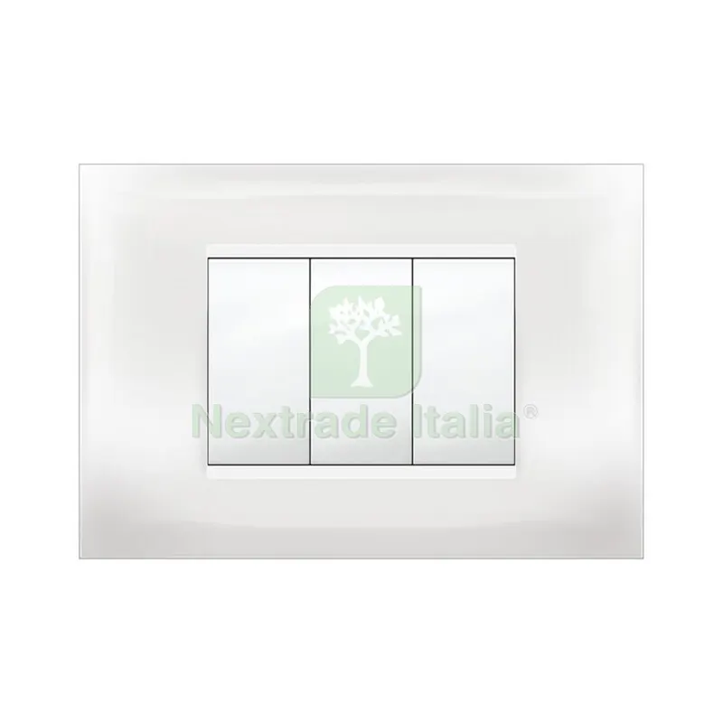 10PZ PLACCA MIVIDA PLANA BIANCO 3P — Interruttori e prese — rif. FERX.505724
