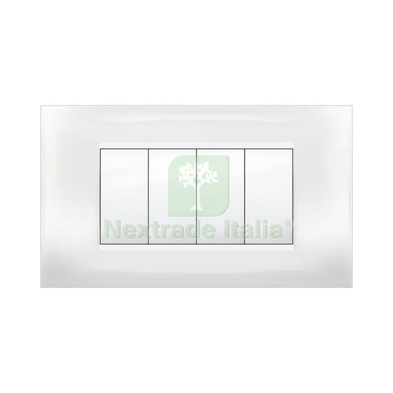 PLACCA MIVIDA PLANA BIANCO 4P — Interruttori e prese — rif. FERX.505725 PLACCA MIVIDA PLANA BIANCO 4P — Interruttori e prese — rif. FERX.505725