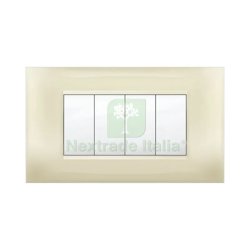 PLACCA MIVIDA PLANA AVORIO 4P — Interruttori e prese — rif. FERX.505727 PLACCA MIVIDA PLANA AVORIO 4P — Interruttori e prese — rif. FERX.505727